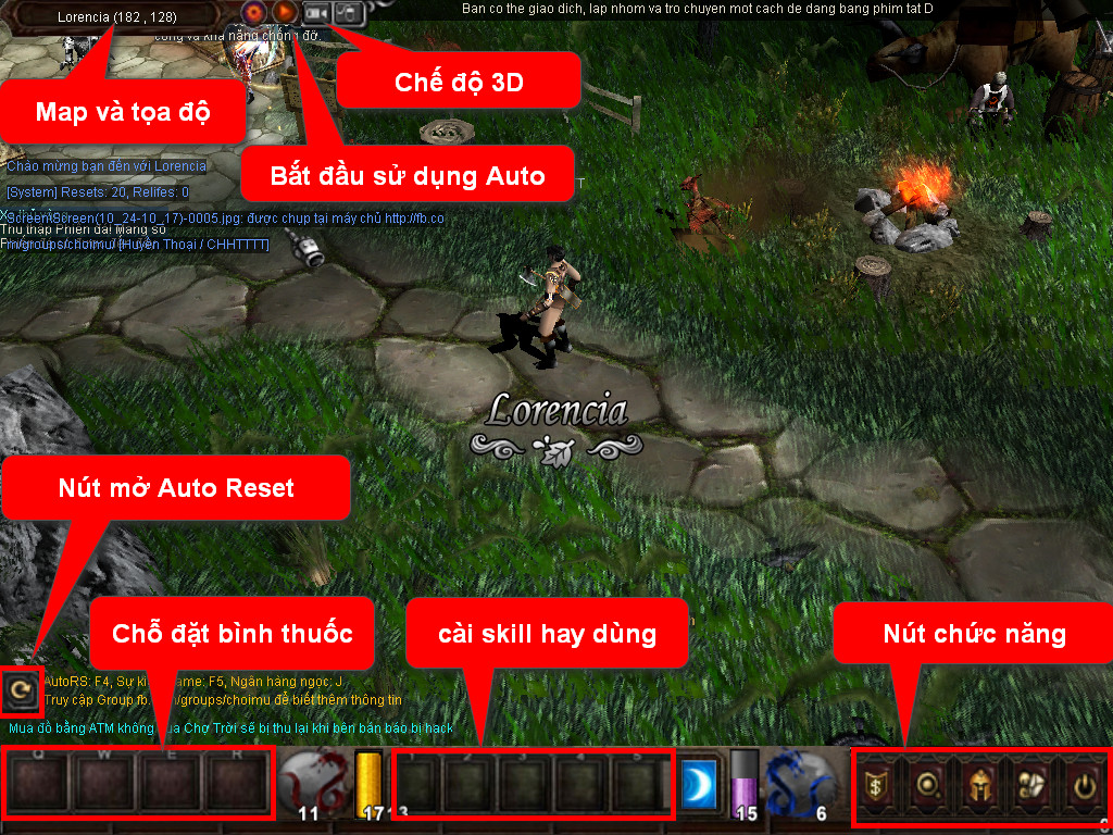 Chức năng chính của Game MU Thiên Bảo